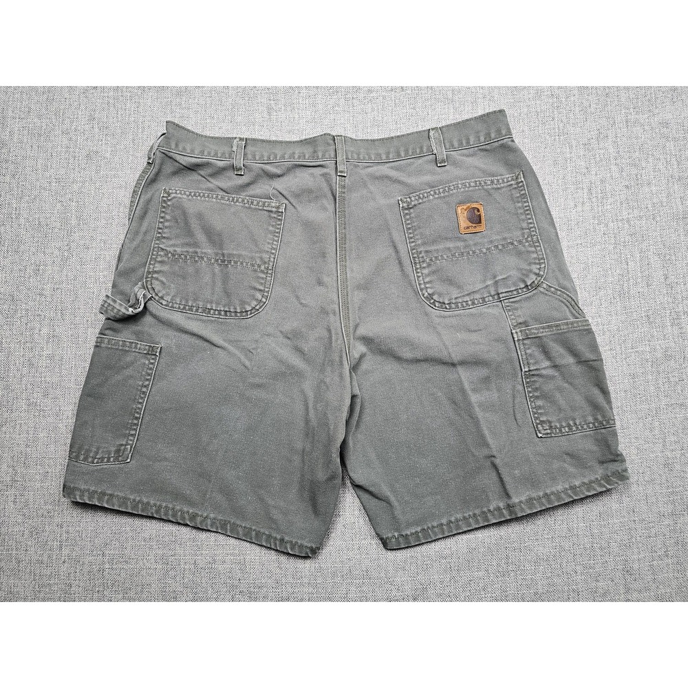 Carhartt Shorts Mens 33 Green B25 MOS Canvas Carpenter Utility Workwear USA